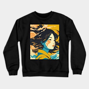 Vintage Vietnamese Girl Crewneck Sweatshirt